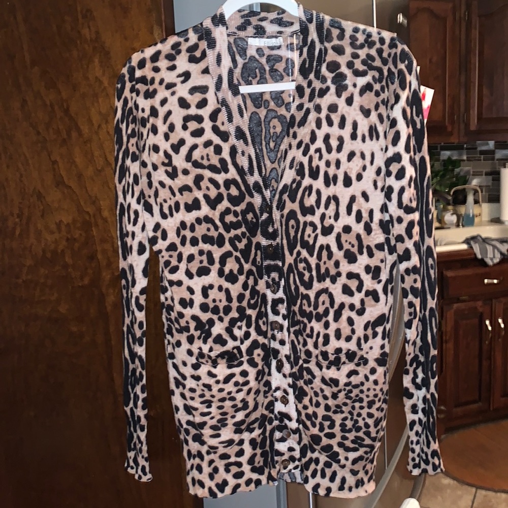 Animal Print Buttoned Top